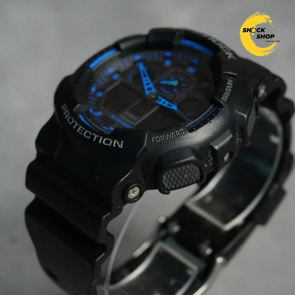CASIO G-SHOCK นาฬิกาผู้ชาย มือสอง ของแท้ รุ่น GA-100-1A2 ซีรีส์ GA-100 จีช็อค รูปที่ 3