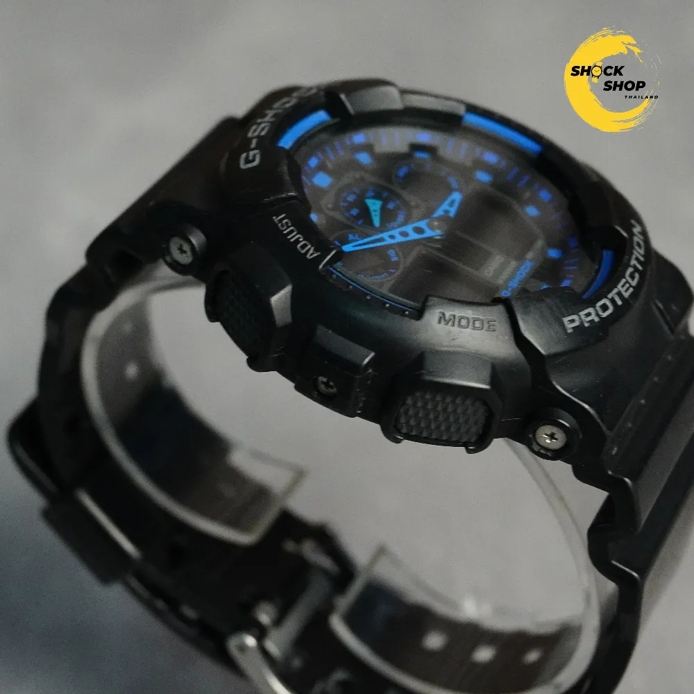 CASIO G-SHOCK นาฬิกาผู้ชาย มือสอง ของแท้ รุ่น GA-100-1A2 ซีรีส์ GA-100 จีช็อค รูปที่ 4
